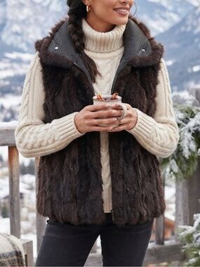 Luxury New Zealand Possum Fur Vest, Genuine Fur, Ultra Warm & Lightweight M